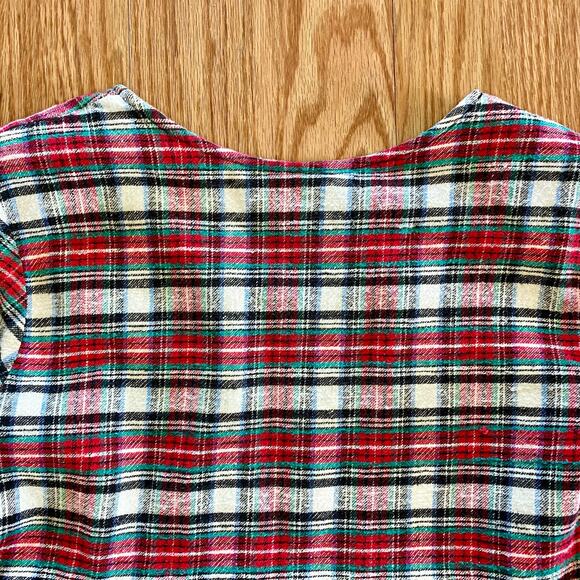 Bonnie Evans Vintage Plaid Tartan Flair Red Holiday Dress Girls Large - Picture 11 of 15